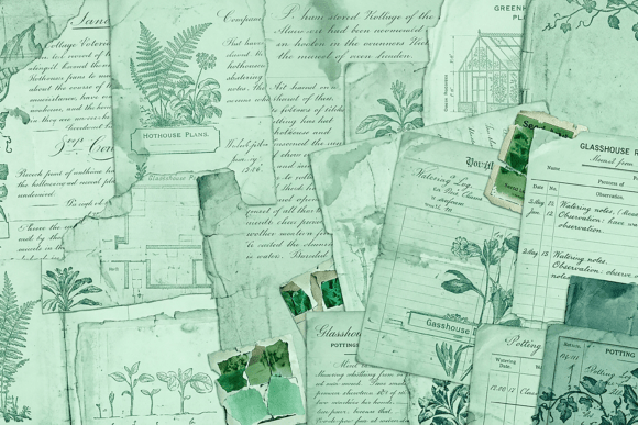 Download Mint Green Vintage Ephemera Paper - Premium Resources