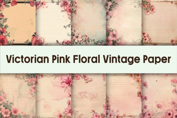 Download Victorian Pink Floral Vintage Paper - Vintage paper Collection